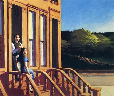 Sonne auf Brownstones Edward Hopper